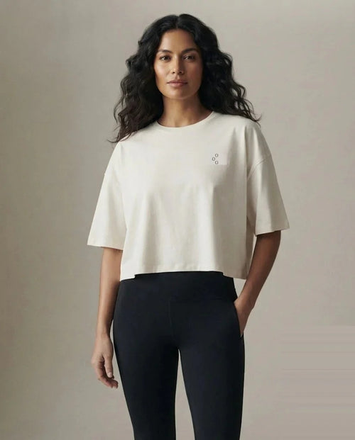 Cloud Boxy Tee — Chalk