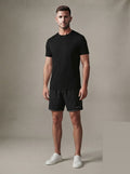 Aero Run Short in Black with SON hem mark
