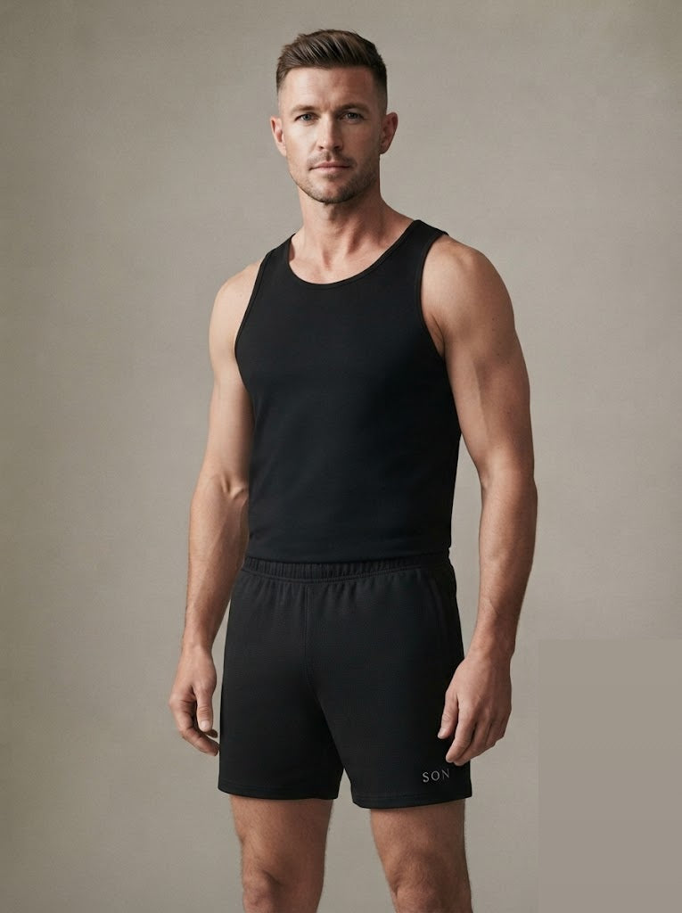 Sculpt Training Short in Black with SON hem mark